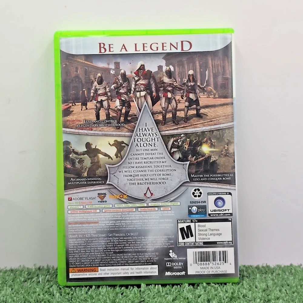 Assassin's Creed Brotherhood Xbox 360 Video Game‎ (2009 Action)
